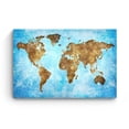 thumbnail image 3 of Startonight Canvas Wall Art World Map Brown Teal Abstract Framed 24" x 36"&nbsp;, 3 of 6