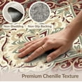 thumbnail image 6 of ODIKA 6'x9' Washable Area Rug Non-Slip, Chair-Friendly, Oriental Medallion With Distressed Floral Scroll Border Boho Flowing Dynamic for Dining Room, Under Table, Office Décor, 6 of 7