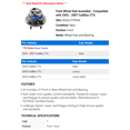thumbnail image 2 of Front Wheel Hub Assembly - Compatible with 2003 - 2007 Cadillac CTS 2004 2005 2006, 2 of 2