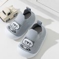 thumbnail image 5 of Toddler Shoes for Unisex Closed Toe Knit Mesh Cartoon Jacquard On Shoes Anti Soft Sole Toddler Sneaker for Baby First Walkers Summer Grey Size 11, 5 of 5