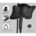 thumbnail image 5 of 2.5GPM Shower Heads with Handheld  Combo: High  Rain Shower Heads with Built-in Power Wash, 9 Mode Adjustable Dual Rainfall Showerhead with Anti-Clog Nozzles and Hose, Black, 5 of 6
