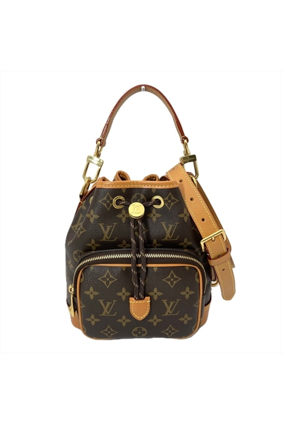 Pre-Owned Louis Vuitton Noe Cargo Shoulder Bag, Monogram Canvas, M14017, Brown, Gold Hardware,...