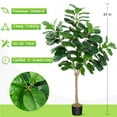thumbnail image 2 of HOSSLLY 5.58ft Artificial Fiddle Leaf Fig Tree Indoor Outdoor Office Decorative Planter,Green, 2 of 8