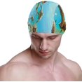 thumbnail image 2 of FYBTO Casquette de Natation Vert Tortue de Mer Adulte FYBTO Polyester, 2 of 4