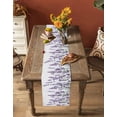 thumbnail image 5 of ERUNPONLY Purple Lavender Table Runner - 120 Inch Long Spring Botanical Garden Florals Motifs Cotton and Linen Blended Dress Scarves Farmhouse Table Runner for Kitchen Dining, Coffee Table, 13"x120", 5 of 8