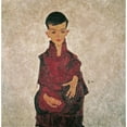 thumbnail image 3 of Egon Schiele 20x20 Black Modern Framed Museum Art Print Titled - Reinerbub (Portrait Herbert Reiner) (1910), 3 of 5
