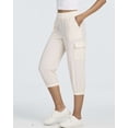 thumbnail image 5 of 3 Pack:Women's Woven Cargo Capri Jogger Pants Tactical Hiking 5 Pockets Water Resistant Quick Dry Active Pockets Drawstring, 5 of 7