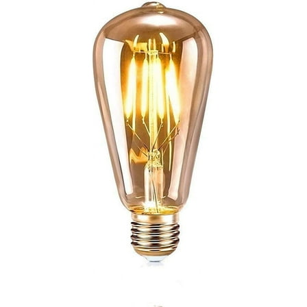 Vintage LED Bulb: Antique Style, Amber Warm Light, Energy-Saving Filament Bulbs With Dimmable Light, Eye Health Protection For Home Lamp, Wall Sconce, Chandelier, 6 Pack