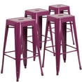 thumbnail image 1 of Commercial Grade 4 Pack 30" High Backless Purple Indoor-Outdoor Barstool, 1 of 4