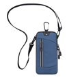 thumbnail image 1 of Hukapapa PU cuero deportes al aire libre fitness bolsa impermeable teléfono móvil bolso de hombro femenino manga del brazoazul, 1 of 5