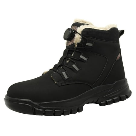 

Vedolay Men s Waterproof Hiking Work Boots Lightweight Ultility Leather Shoes Water Proof Tactical Military Outdoor (Black 11.5)