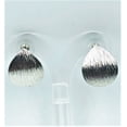 thumbnail image 2 of Trendy pierced 1" textured silver bent teardrop earrings, 2 of 4