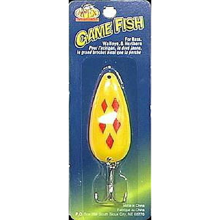Apex Game Fish Spoon 5/8 oz. Yelow Five of Diamonds