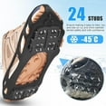 thumbnail image 7 of Ice Cleats Snow Traction Cleats Crampons for Walking on Snow and Ice 24 Studs Overshoe Rubber Anti Crampons -on Stretch Footwear, 7 of 7