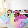thumbnail image 4 of jejeloiu Gradient Colorful Bedding Comforter Set,Cute Kawaii Princess Twin Comforter Sets,Cartoon Black Girly Bedding Set For Kids,Super Cozy Room Decor Reversible,2pcs, 4 of 8