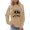 Khaki, variant on Womens Halloween Pullover Kittens Jack O Lantern Print Crew Neck Sweatshirt Long Sleeves Ribbed Hem Autumn Leaf Graphic Top