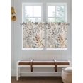 thumbnail image 7 of Half Window Curtain 36 Inches Long, Farmhouse Leaves Window Treatment Curtain Drapes, Pastoral Vintage Flowers Botanical Small Tier Curtains for Bathroom Over Sink, 27.5"x36", 2 Panels, 7 of 7