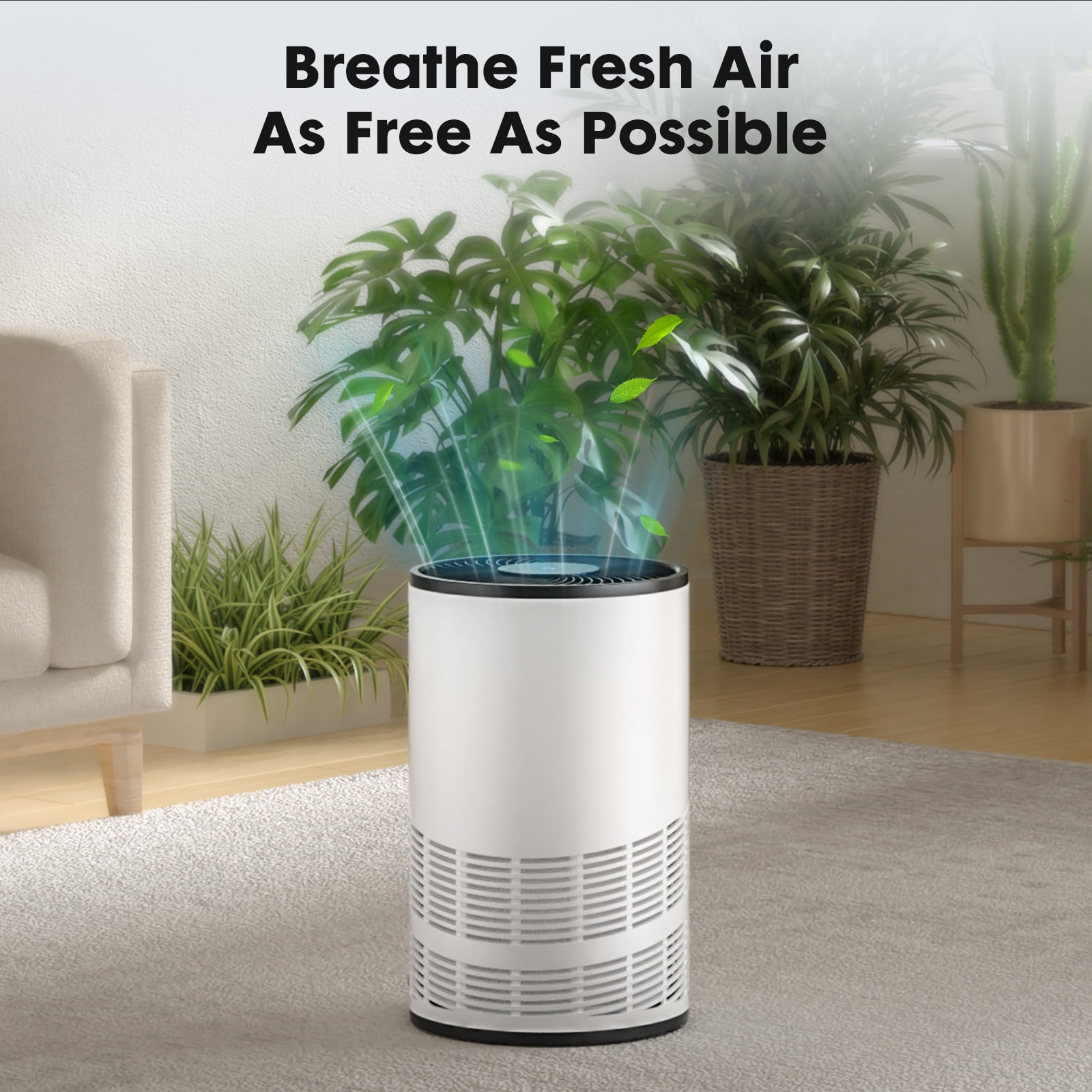 Mayoume Air purifier filter element - 3-in-1 HEPA Filter for Smoke Pollen Dander Hair Smell, High-Efficiency Activated Carbon, Single 1 Pack