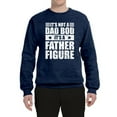 thumbnail image 2 of Wild Bobby, It's Not a Dad Bod, It's a Father Figure Funny Gift Dad, Papa Father's Day, Unisex Crewneck Graphic Sweatshirt, Vintage Heather Navy, 2XL, 2 of 3