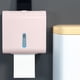 thumbnail image 1 of Toilet Paper Storage Box with Drawer and Phone Holder, Wall Mounted Waterproof Bathroom Paper Roll Holder No Drilling Paper Roll Dispenser, 1 of 9