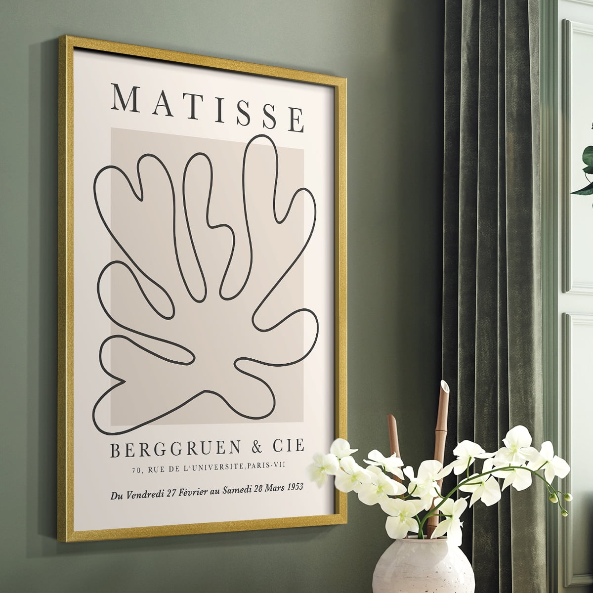 Matisse CCCLXVIII in Gold Solid Wood 22 x 28 Framed Print