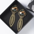 thumbnail image 4 of Pangolin Vintage Copper-Colored Lace Bookmarks: Set of 2 Stainless Steel Book Marks, Gift for Book Lovers and Readers, 4 of 5