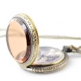 thumbnail image 2 of Accesorios para relojes, relojes de bolsillo de doble tierra de cristal tawny, relojes de bolsillo vintage de cuarzo informales unisex, 2 of 5