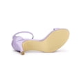 thumbnail image 5 of BLISSFUL STEP Mother's Day Women's Sandals Stiletto Heels Ankle Strap Open Toe Sandals Purple 9, 5 of 7