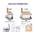 thumbnail image 4 of 6 Pcs Mailbox Lock, 1-1/8Inch Cabinet Locks and Cam Locks, 4 of 8