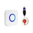 thumbnail image 1 of Alarma para el hogar Alarma Sistema de alarma personal inalámbrico para pacientes mayores y botón de llamada de emergencia Buscapersonas para niños, discapacitados y embarazadas, 1 of 3