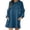 Blue, variant on Fesfesfes Women Sweater Fall Winter Long Sleeve Knitted Medium Waist Sweater Dress Tops on