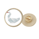 thumbnail image 1 of Broche de oro metálico circular Geometric Abstract Goose patron de origami, 1 of 3