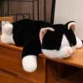 thumbnail image 2 of Muñeco de peluche de gato simulado para niños y niñas, juguete de felpa suave de animales, almohada de gatito blanco y gris, regalo de cumpleaños, decoración de mascotas, 30-65CM, 2 of 4