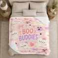 thumbnail image 5 of Cute Boo Buddies Cartoon Ghosts Mugs Envelopes Pink, Festive Halloween Scene, Warm Flannel Blanket for Living Room and Family Room, Art Lovers Halloween Gift, Festive Home Decor, 5 of 9