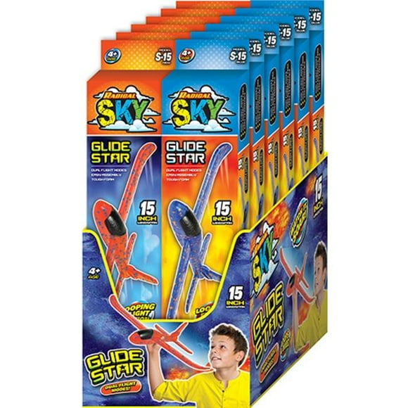 Ja-Ru Radical Sky Foam Glider, Assorted Color - Pack of 12