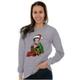 thumbnail image 5 of Cute Betty Boop Christmas Present Women's Long Sleeve T Shirt Brisco Brands S, 5 of 6