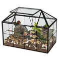 thumbnail image 1 of Ferrisland Glass Terrarium Flowers Case House Shape Display Box Planter for Succulents Plants Container Mordern Tabletop Decor Mini Gardern DIY Kit, 1 of 1
