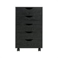 thumbnail image 5 of Naomi Home 5-Drawer Mobile Storage Cabinet for Bedroom or Office, Adult, Distressed Black, 5 of 10