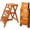 Brown, variant on 3-Step Ladder Stool, Wooden Folding Step Stool for Home & Kitchen, Solid Pine with Non-Slip Steps & Anti-Scratch Shoe Covers, 337lb Weight Capacity, Space-Saving, No Assembly Required (Walnut)