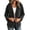 Dark Gray, variant on Women's Corduroy Blazer Jackets Hooded Single Button Long Sleeve Soft Warm Jackets with Pockets for Office Work Casual Orange