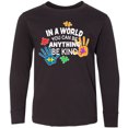 thumbnail image 3 of Inktastic In a World You Can Be Anything Be Kind Autism Awareness Long Sleeve Youth T-Shirt, 3 of 5