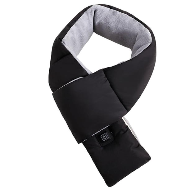 Ounissouiy Bufanda térmica para mujeres y hombres, 3 temperaturas ajustables, envoltura de cuello calefactable, calentador de cuello de invierno, Suministros térmicos negro Ounissouiy HA046373-01