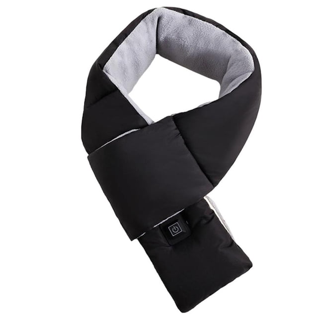 Ounissouiy Bufanda térmica para mujeres y hombres, 3 temperaturas ajustables, envoltura de cuello calefactable, calentador de cuello de invierno, Suministros térmicos negro Ounissouiy HA046373-01