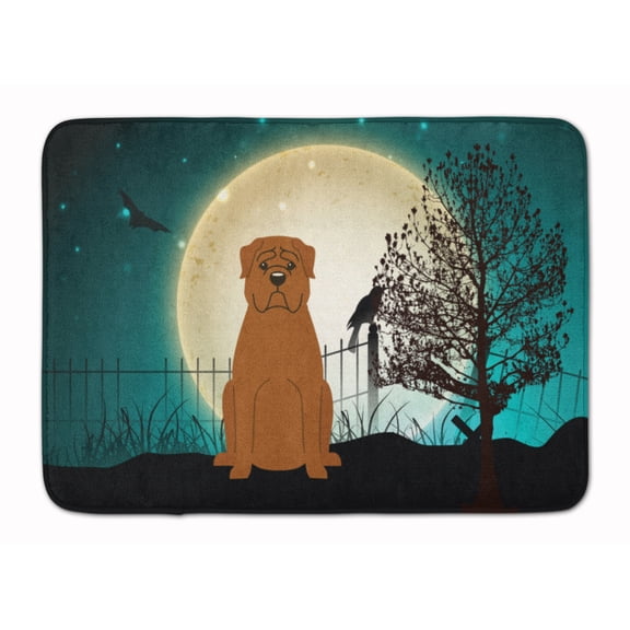 Halloween Scary Dogue de Bourdeaux Machine Washable Memory Foam Mat