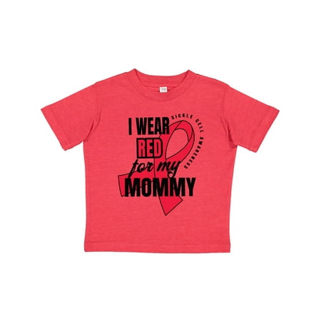 

Inktastic Sickle Cell Awareness I Wear Red For My Mommy Gift Toddler Boy or Toddler Girl T-Shirt