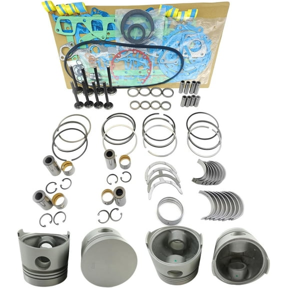V1701 Engine Overhaul Rebuild Kit (No cylinder liner) for Kubota V1701 Engine Compact Utility Tractor L355 Piston Diameter 82mm，Height 80mm