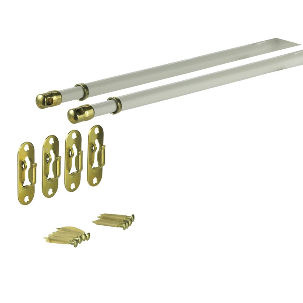 Levolor 13417 12" To 22" White Round Sash Rod