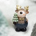 thumbnail image 1 of Figuras de reno de resina para decoración navideña, centros de mesa navideños para decoración de mesa, adorno navideño de reno de resina para decoración del hogar, decoración navideña para interiores, 1 of 8