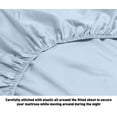 thumbnail image 2 of Oxford Collection 600 Thread Count Deep Pocket Egyptian Quality Cotton Solid Sheet Set (Twin, Blue), 2 of 3