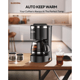 thumbnail image 2 of Suodoka Drip Coffee Maker, Easy Brew Compact Size, with Glass Carafe, Removable Filter, Black, New, 2 of 8